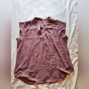 Sweet Rain Pink Mandarin Collar Blouse